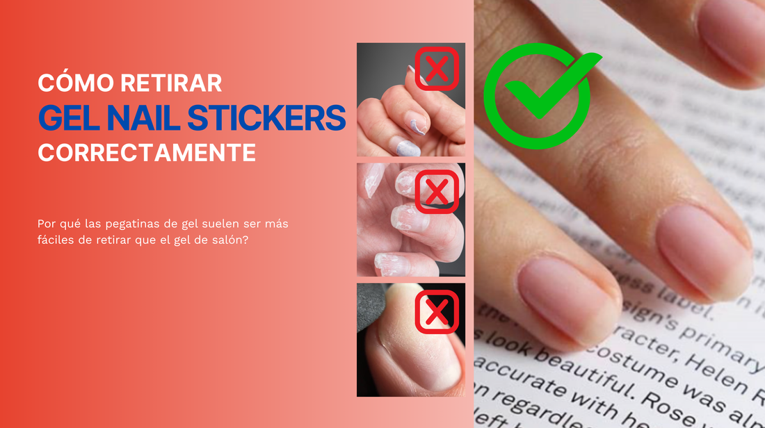 Cómo quitar pegatinas de gel para uñas (gel nail stickers) paso a paso